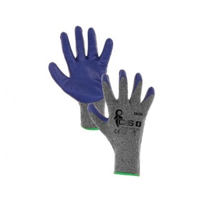 Latexové rukavice CXS Colca, šedo-modré